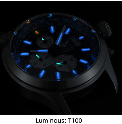 Zegarek kwarcowy męski YELANG V1029S 42mm, mechanizm Japan OS10, luminescencja T100, wodoodporność 100M, sportowy styl militarny, szafir