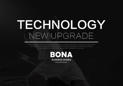 BONA New Popular Style Men's Running Shoes Lace-Up Athletic Outdoor Walking Jogging Sneakers Comfortable