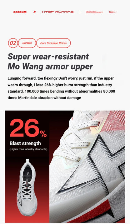 Xtep 2000km 5.0 Shoes Soft Training Sneakers Cushion Durable Professional Combat Universal Jogging Shoes 874119110023