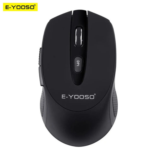 Ratón gaming inalámbrico E-YOOSO E-1020 USB 2.4G, silencioso, óptico 2400 DPI, ergonómico para oficina, portátil, PC y ordenador