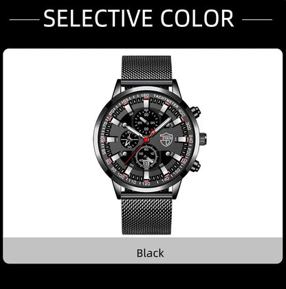 DEYROS Luxury Mens Business Quartz Wristwatch Calendar Fashion Men Casual Sports Watch for Men Gift