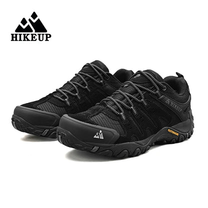 HIKEUP-Chaussures de randonnée en cuir suédé pour homme, baskets d'extérieur résistantes à l'usure, trekking, marche, chasse