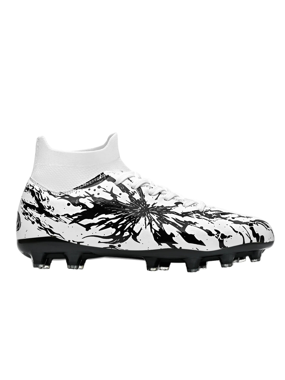 Chaussures de football FG pour hommes adultes, crampons pour terrain ferme, semelle respirante en PU résistante à l'usure pour l'entraînement et la compétition de football sur pelouse en plein air