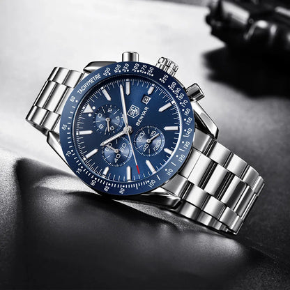Ceas pentru bărbați BENYAR 5140, ceas sport casual, ceas de lux cu cuarț rezistent la apă, cronograf militar de marcă de lux.