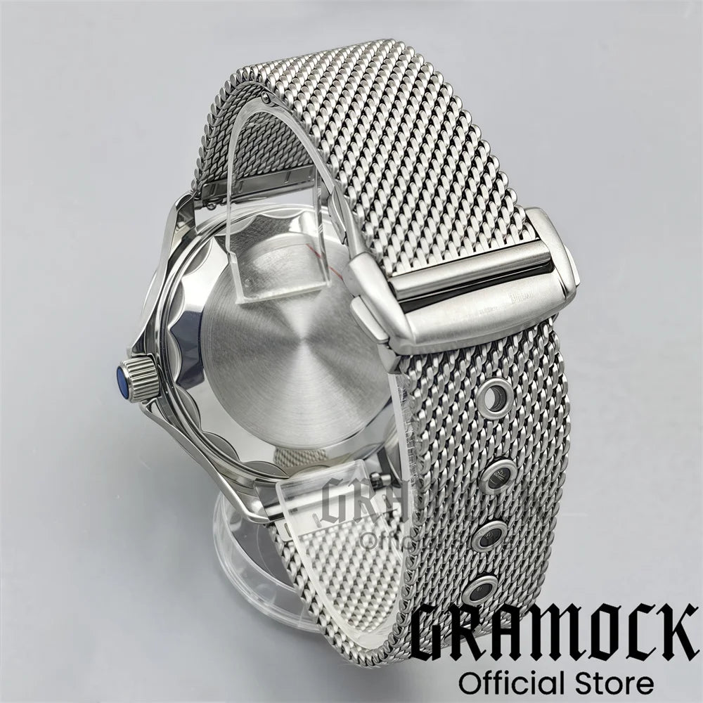 Gramock New 007 NTTD Wristwatch 41mm Men Mechanical Watch Automatic Watch Domed Sapphire Glass Luminous Diving Steel NH35/PT5000