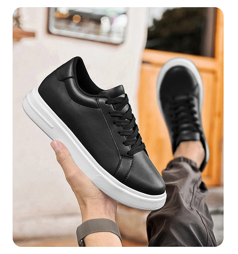 Baskets pour homme, chaussures rehaussantes, semelles rehaussantes, talons hauts de 6 à 10 cm, chaussures en cuir, chaussures de sport, chaussures pour homme