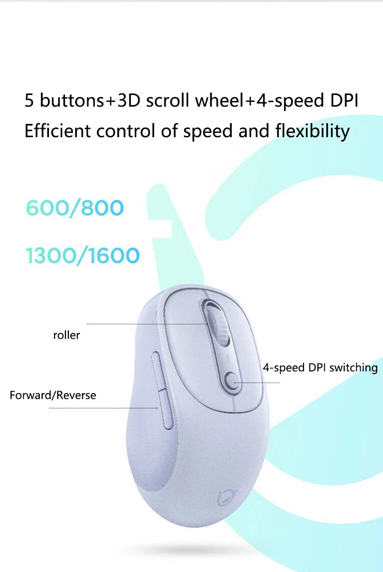 Muis Lenovo Xiaoxin Bluetooth Draadloze Muis M3 Twilight Gray Stil Licht Geluid Drie Bluetooth Kantoormuis