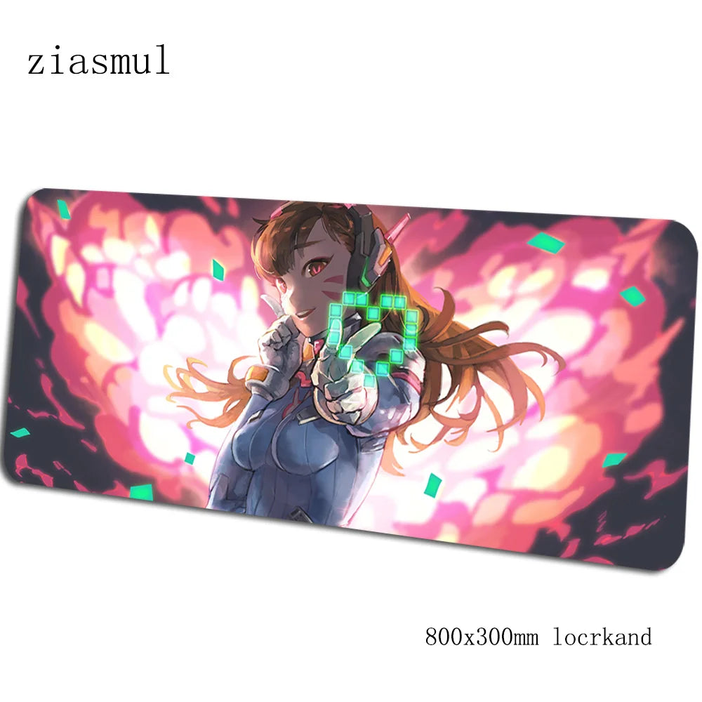 Tapete de rato gamer Overwatch Aestheticism 800x300x3mm, tapete de rato para portátil gaming, mousepad Cartoon, tapete de secretária para PC