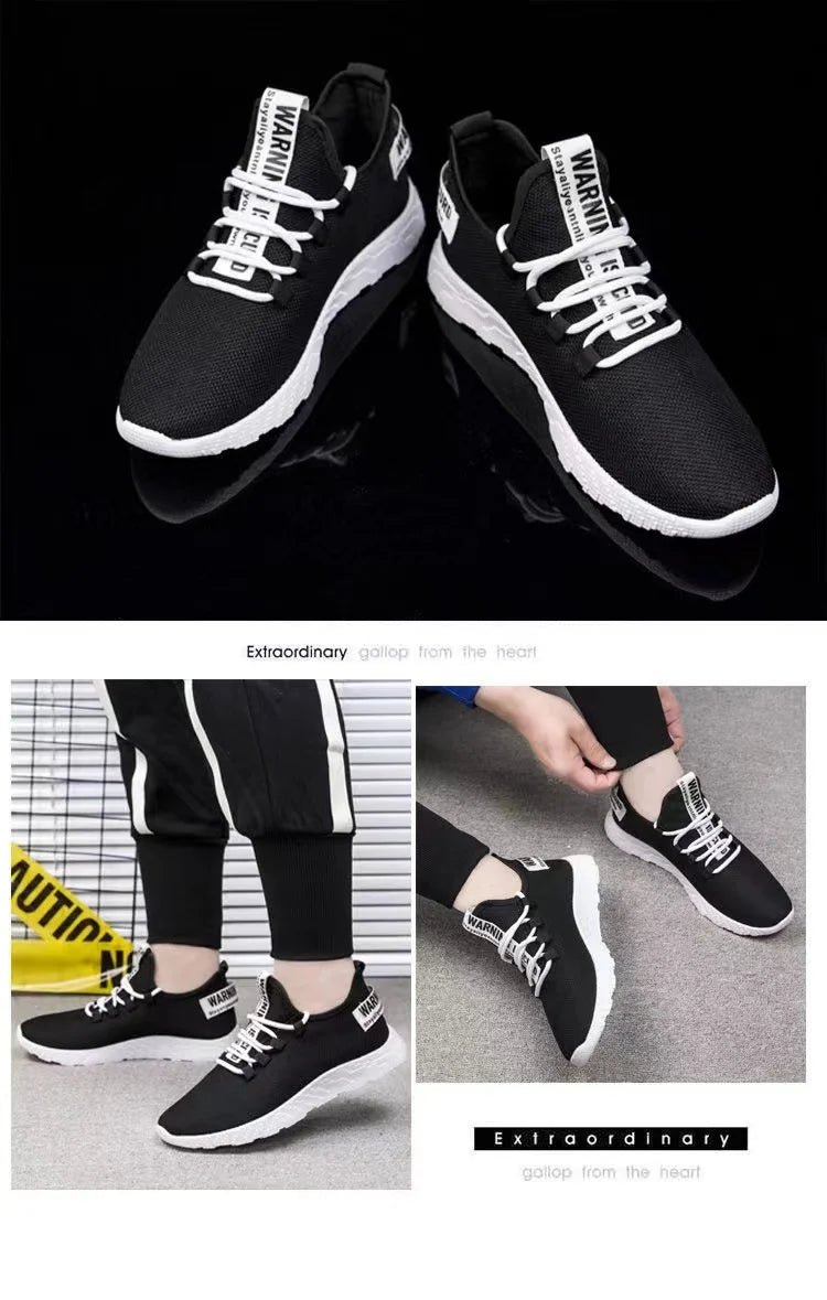 Męskie sneakersy casualowe, lekkie sportowe buty z siateczki na lato, męskie buty outdoorowe z miękką podeszwą, oddychające, wygodne, modne buty do biegania