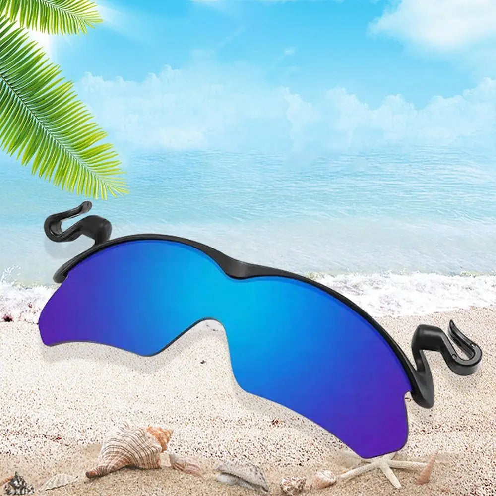 Clip Cap Sports Sunglasses, Clip On Hat Polarized Sunglasses, Flip-Up Cover UV Protection Fishing Cycling Outdoor Sunglasses