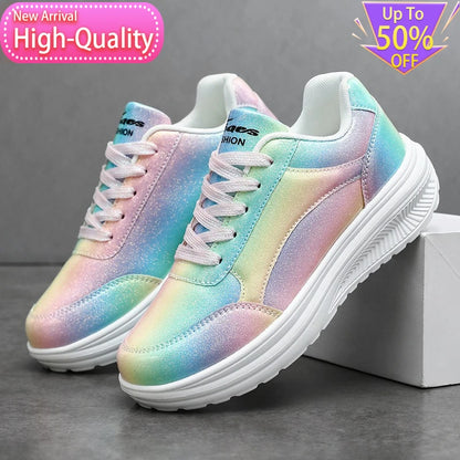 New Summer Fashionable Womens Sports Shoes Versatile Lightweight and Durable Running Shoes Shock-absorbing Daily Walking Shoes