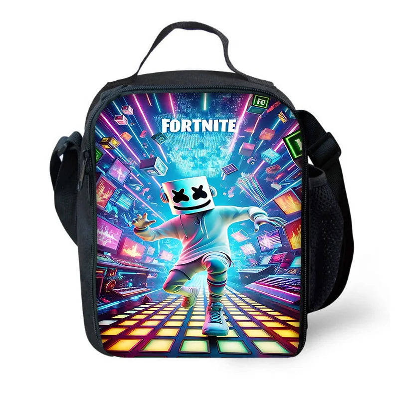 Child School Backpack with Lunch Bags ,Pencil Bags ,Hot Game Design-F-FortniteS School Bags for Boys Girls Best Gift