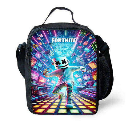 Child School Backpack with Lunch Bags ,Pencil Bags ,Hot Game Design-F-FortniteS School Bags for Boys Girls Best Gift