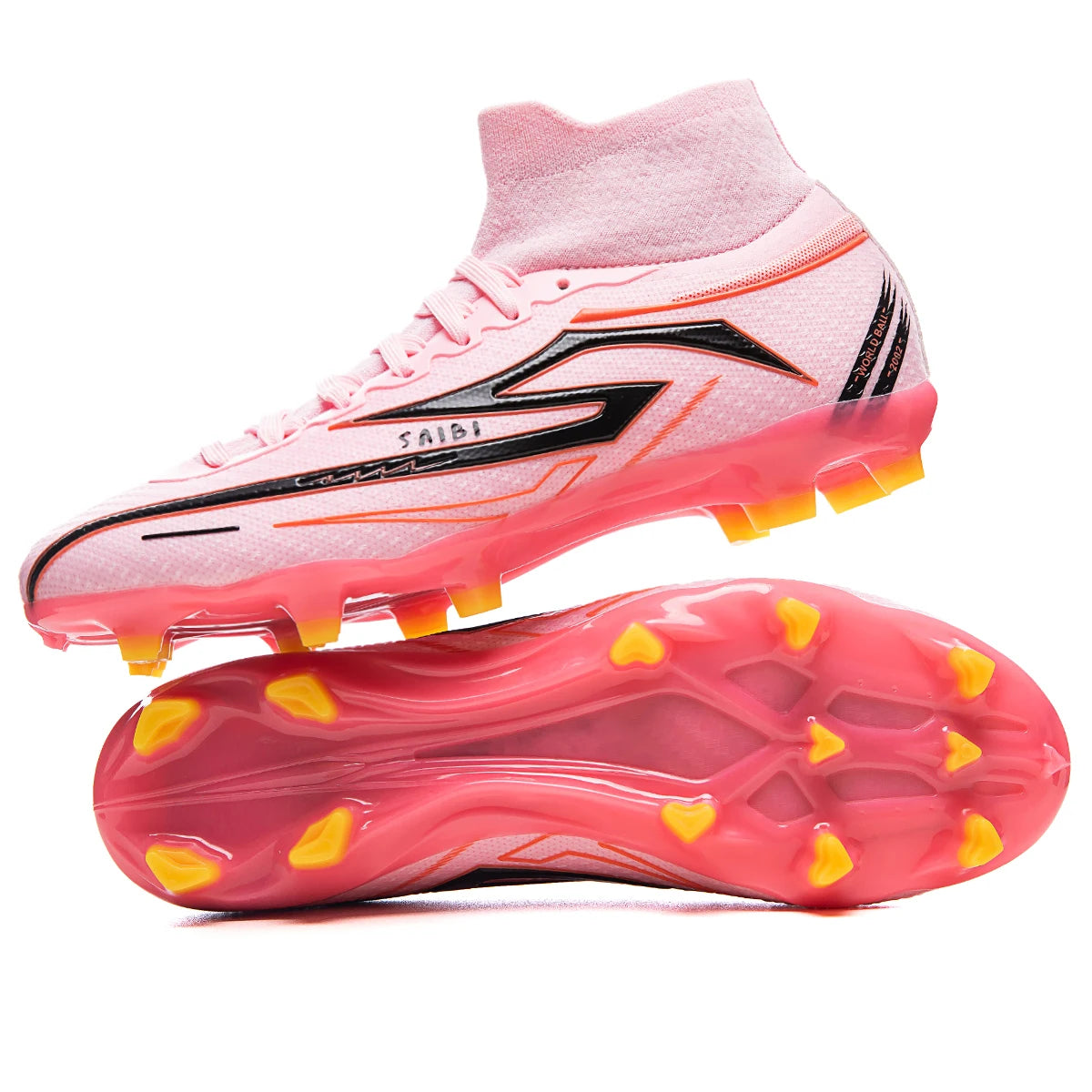 High Performance AG FG Football Boots PU Hybrid Fabric Upper TPU Strong Grip Sole Cost-effective Men Women Grass Football Shoes