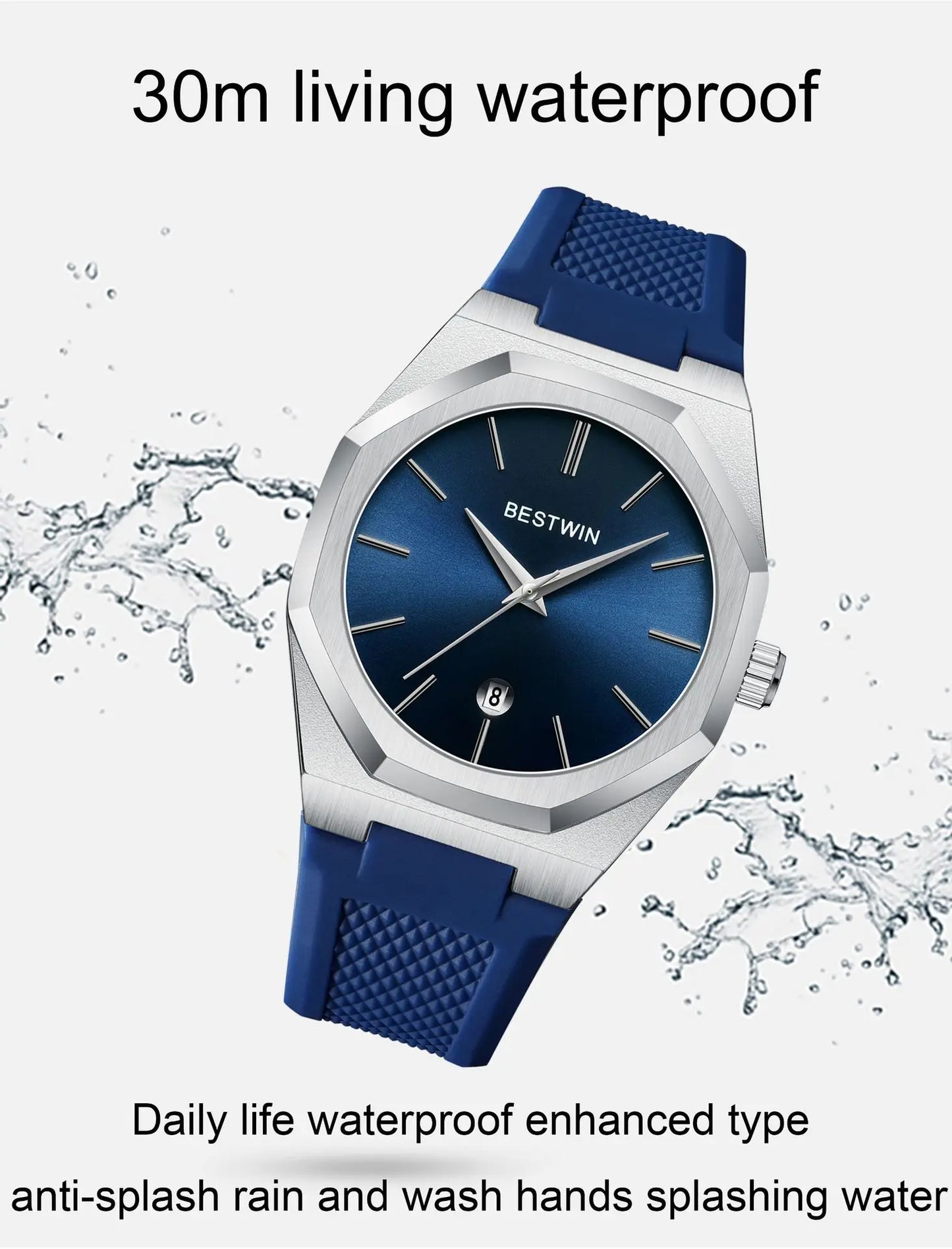 Luxury Quartz Wristwatch Silicone Strap reloj hombre Sport Watch for Man Fashion Date Original Waterproof Clock