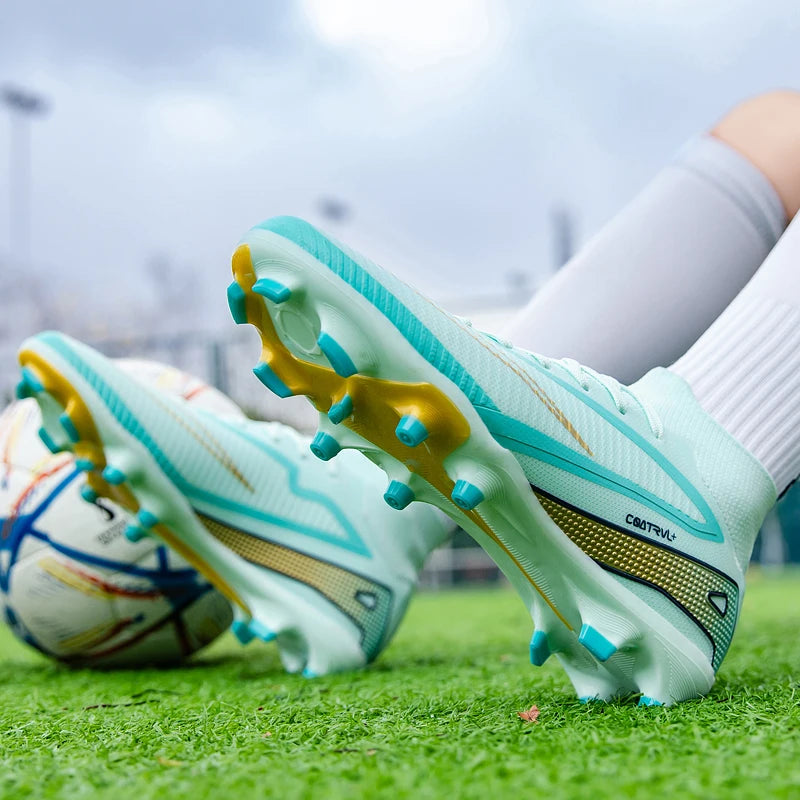 Chaussures de football montantes pour hommes, crampons longs, chaussures de football pour adultes, légères, entraînement sportif professionnel