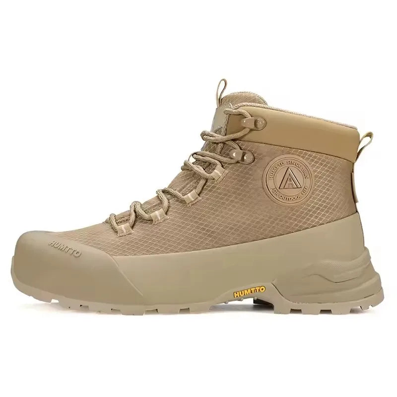 HUMTTO Sapatilhas de Caminhada Impermeáveis para Homem, Botas de Caça Táticas de Deserto, Botas de Trekking pelo Tornozelo para Homem e Mulher, Quentes em Couro