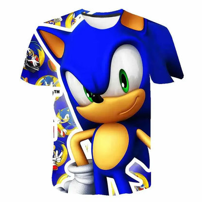 Men T Shirt Women Tee Boys Girls Top Adults Children Parent Child quick dry kid Tshirts Sonic Cartoon Anime Game 3D Print Tops