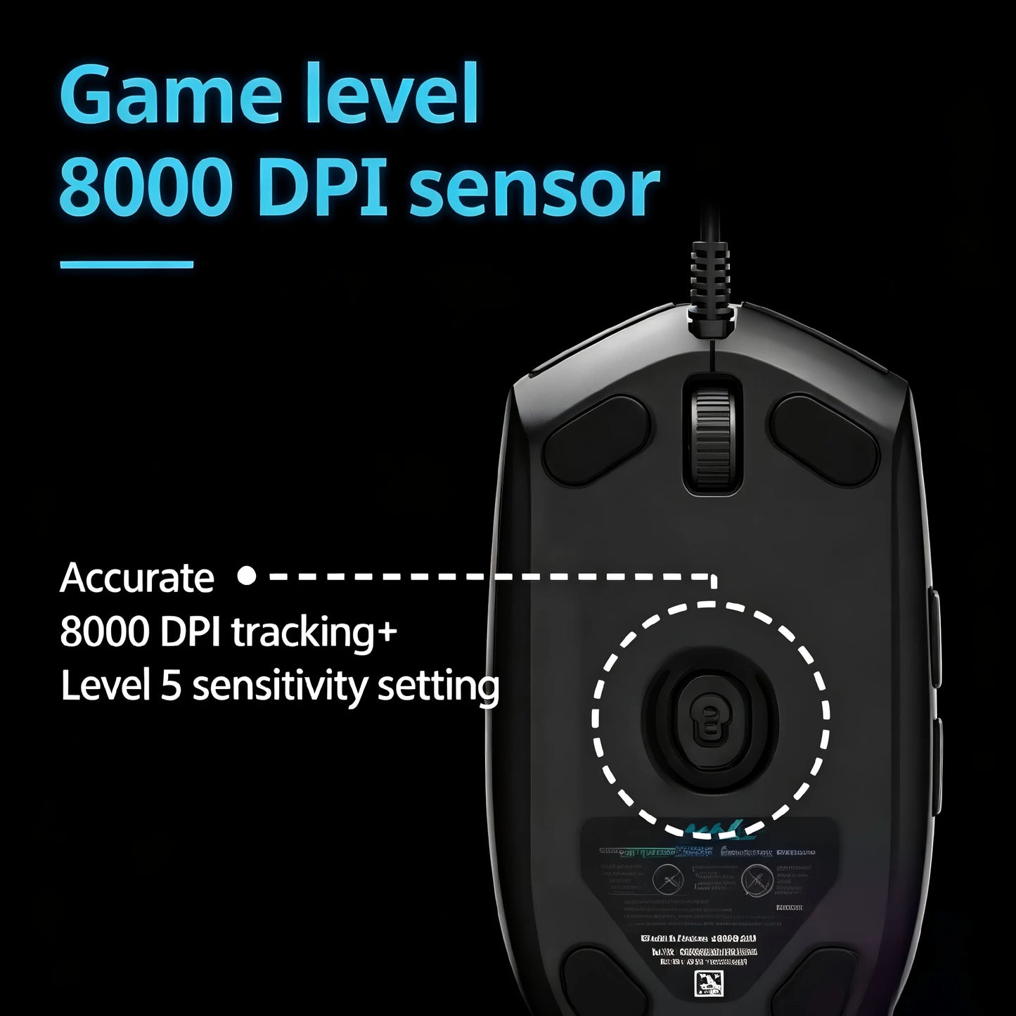Mouse de gaming cu fir Logitech G102, efect optic, 8000DPI, pentru esports, mouse cu fir G102 USB pentru PC