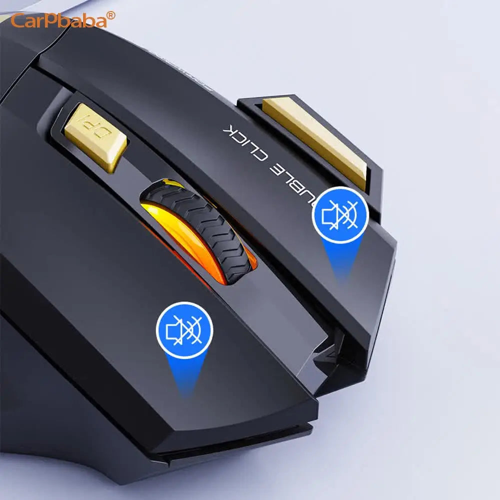 Belaidė Bluetooth pelė, įkraunama kompiuterinė pelė žaidėjams, ergonominė gaming pelė su RGB apšvietimu, tyli pelė PC kompiuteriui