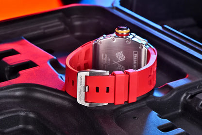 PAGANI DESIGN Newest Luxury Skeleton Watches VH65 Man Quartz Watch 42MM Rubber Strap Sapphire Glass Waterproof reloj hombre