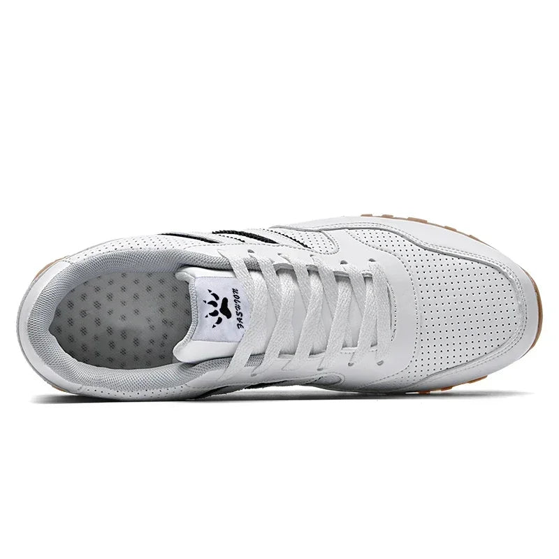 Autumn Sports Shoes Men's Flat Running White Durable Classic Casual Shoes Low Cut Trendy  Fashionable Hiking and Walking Shoes
