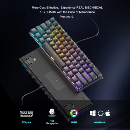 RGB Teclado mecanico branco 60% mechanical keyboard gaming white clavier gamer blanco tecla key board black pc keyboards