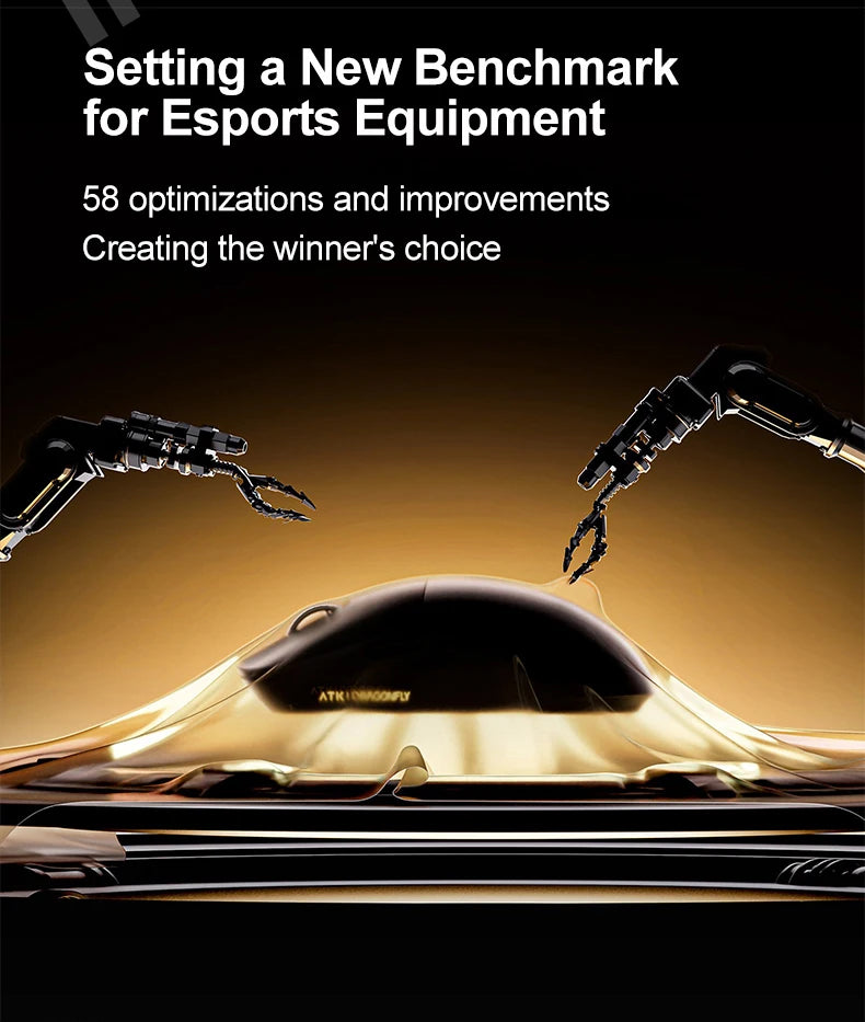 ATK Dragonfly A9 Ultimate kabellose Gaming-Maus A9 Air PAW3950 ultraleichte ergonomische E-Sports-Gamer-FPS-Maus CSGO A9 Ultra
