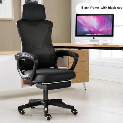 High Density Sponge Mesh Office  New Design Home Office Furniture Comfortable  Chair with Footrest