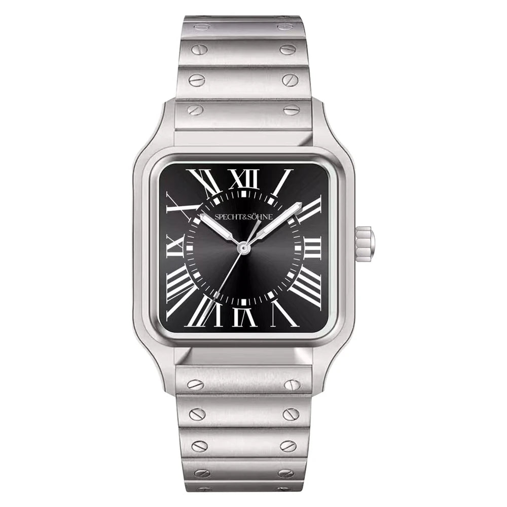 2025 New 34MM Specht & Söhne Quartz Watches Japan VH31 Movt Sapphire Blue Color Ultrathin Stainless Steel Relogio Masculino