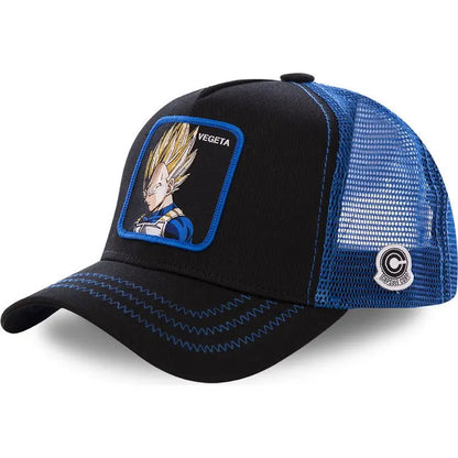 Dragon Ball Styles Anime Son Goku Bomuld Ny baseballkasket til mænd og kvinder Hip Hop Far Justerbar mesh-kasket Trucker-kasket