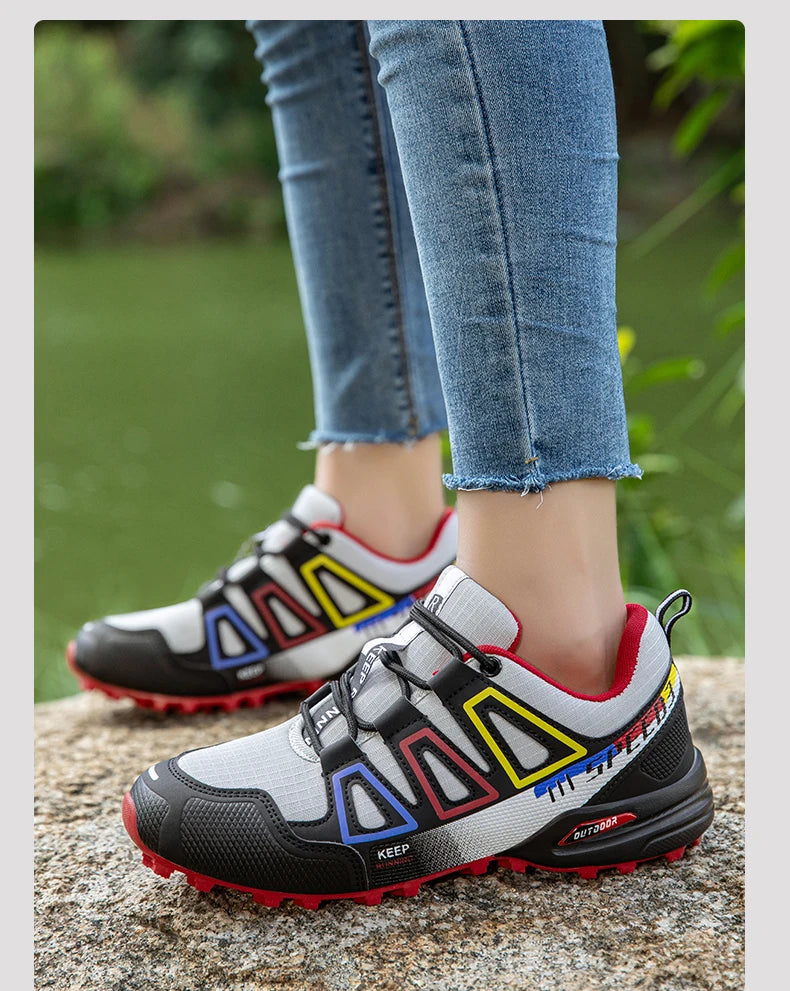 Women's Hiking Shoes Waterproof Outdoor Sports Shoes Women's Walking Travel Sports Shoes Bicycle Sports Shoes Running Shoes