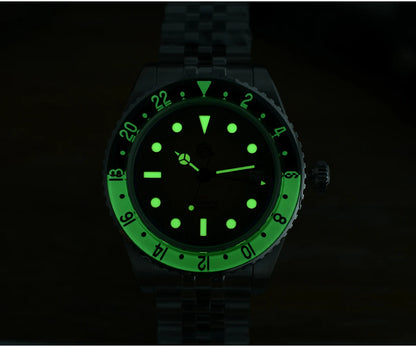 San Martin 2025 Men's Watches Retro NH34 GMT Sandwich Dial 40mm Bidirectional Sapphire Bezel Luxury Sports Watch 20Bar SN0134