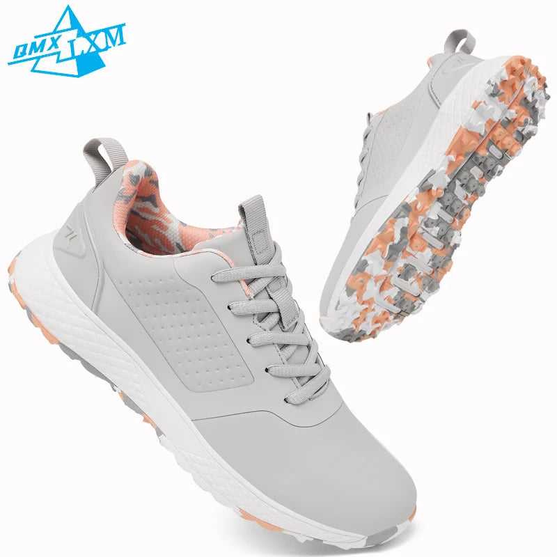 LiXingMing Damen-Golfschuhe in Pink, professionelle Golfer-Sportsneaker für Herren, rutschfeste spikelose Golf-Turf- und Walking-Schuhe