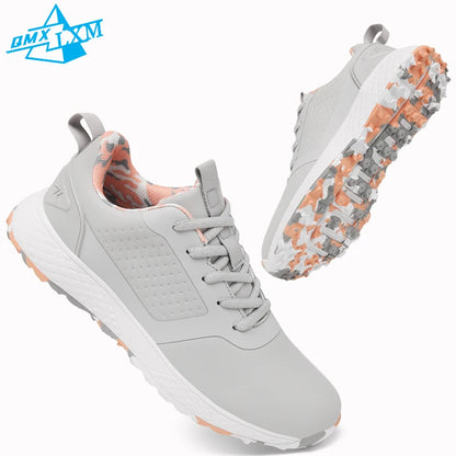 LiXingMing Damen-Golfschuhe in Pink, professionelle Golfer-Sportsneaker für Herren, rutschfeste spikelose Golf-Turf- und Walking-Schuhe