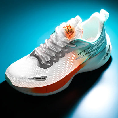 Specialiserede løbesko til maraton, åndbare og lette sportssneakers til mænd og kvinder med carbonplade, komfortable atletiksko med skridsikker sål