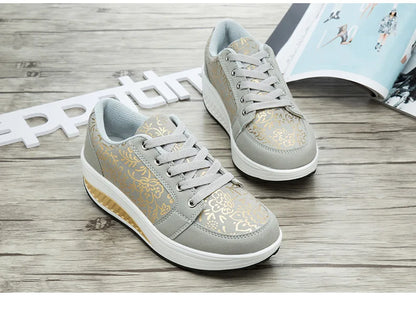 Damen-Leder-Sneaker, lässig, modisch und bequem – Plateau-Walking-Schuhe, Keilabsatz-Mokassins, atmungsaktive Loafer, Damenschuhe