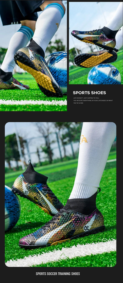 Men's Soccer Shoes Kids Football Boots Women Professional Soccer Cleats Antiskid Chaussure TF/FG Outdoor Athletic Football Shoes