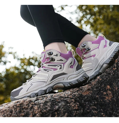 Chaussures de randonnée unisexes imperméables pour hommes et femmes, chaussures d'escalade respirantes et confortables pour l'extérieur, 2024