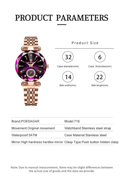 POEDAGAR Luxury Watch For Women Waterproof Casual Quartz Ladies Wristwatch High Quality Elegant Women's Watches Female Reloj+Box