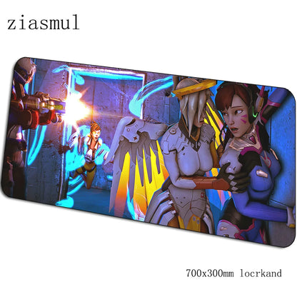 Overwatch-hiirimatto pelaajalle, upea 70x30cm gaming-hiirimatto PC:lle, kannettavalle ja työpöydälle, pelihiirimatto, esteettinen pelaajamatto, gamepad