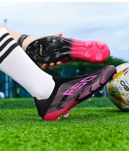 Nouvelles chaussures de football pour hommes, baskets de match, crampons de gazon antidérapants de haute qualité, chaussures de football d'extérieur pour garçons, chaussures de football montantes légères