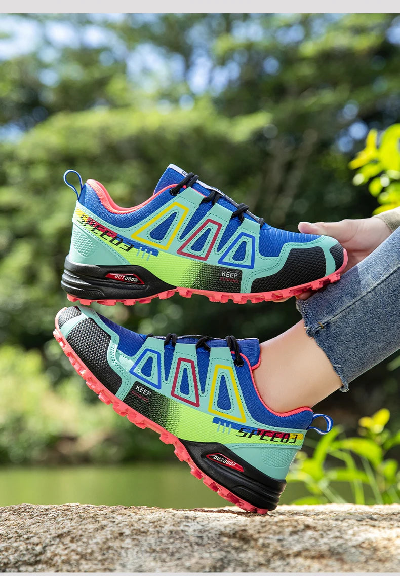 Women's Hiking Shoes Waterproof Outdoor Sports Shoes Women's Walking Travel Sports Shoes Bicycle Sports Shoes Running Shoes