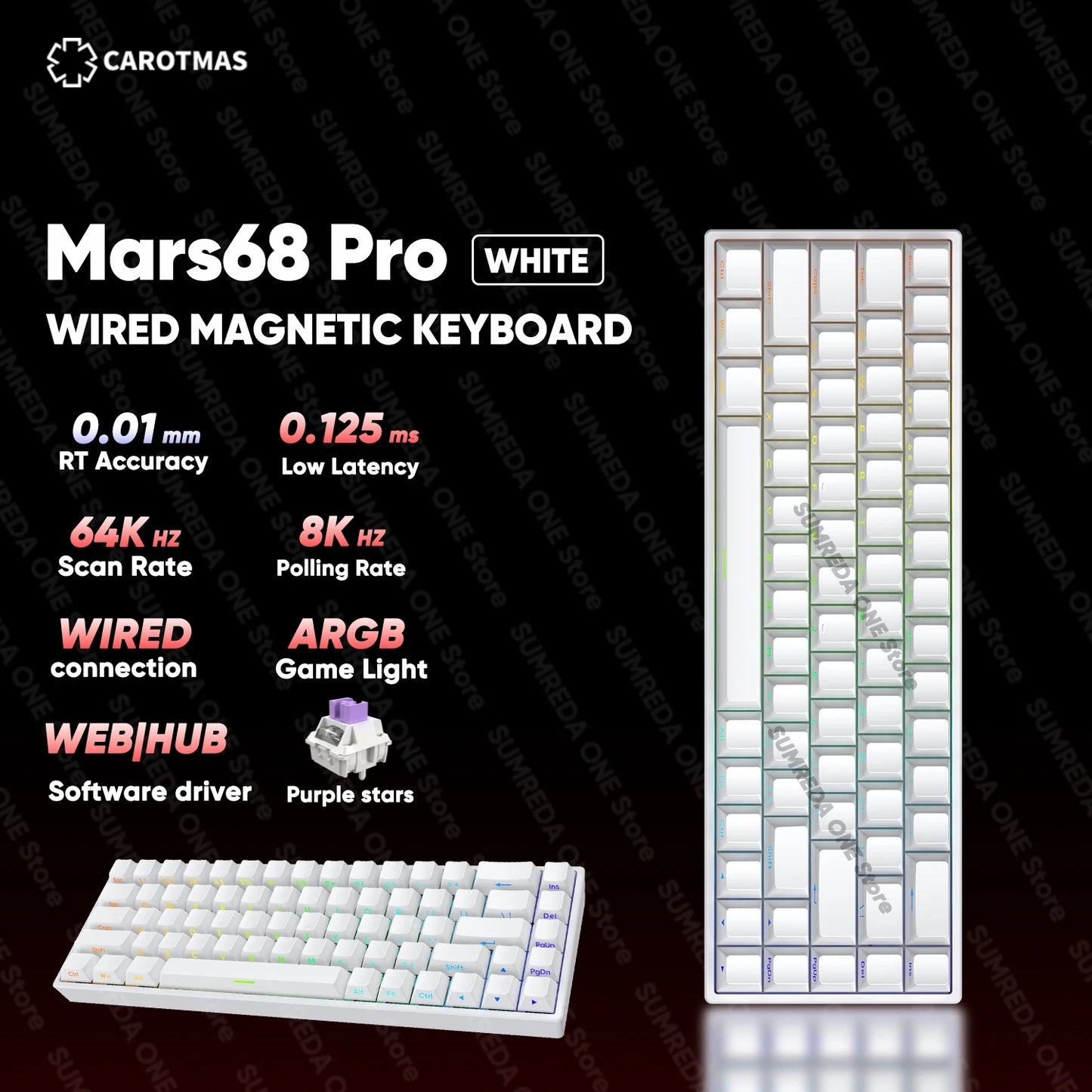 IROK Carotmas Mercury68 Max mars68 pro Mercury 68 teclado mecánico magnético gaming Rapid Trigge 0.001 8K con cable para gamers