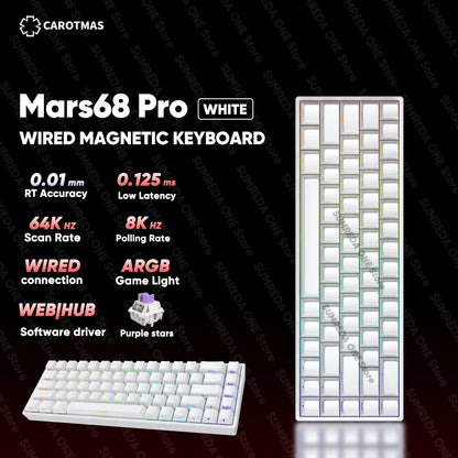 IROK Carotmas Mercury68 Max mars68 pro Mercury 68 teclado mecánico magnético gaming Rapid Trigge 0.001 8K con cable para gamers