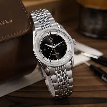 Watchdives WD1954 Arctic Classic 36mm Watch VH31Sweep Second Movement 316L Stainless Steel Watches Sapphire Crystal Luminova