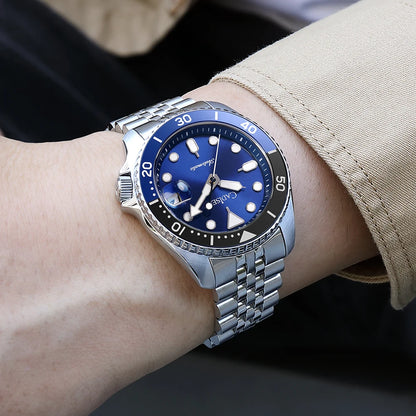 CADISEN New Luminous Men Mechanical Wristwatches Ceramic Bezel MIYOTA 8215 Sapphire Glass Automatic Watch Men Relogio Masculino