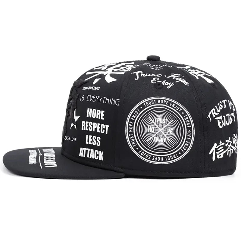 2026 New Fashionable Creative Baseball Hat T Graffiti Embroidery Street Hip Hop Hat Daily Casual Wear Sunshade Hat Flat Edge Hat
