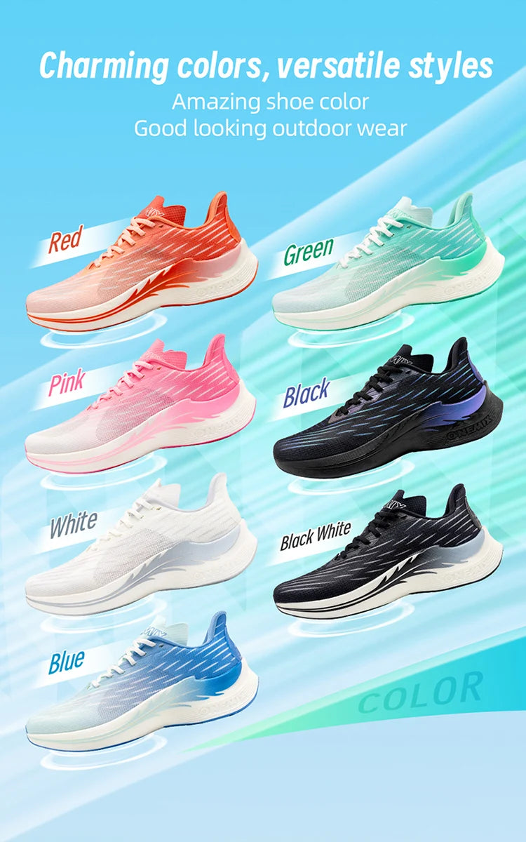 Onemix Wind Wings : chaussures de course respirantes pour hommes, marathon, sport et loisirs ; chaussures de sport légères pour femmes ; corde à sauter d'extérieur pour hommes