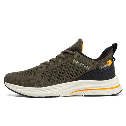Pantofi de alergare ușori Baasploa pentru bărbați – Pantofi sport casual de designer, din plasă, cu șireturi, pentru bărbați, confortabili, pentru sporturi în aer liber și tenis
